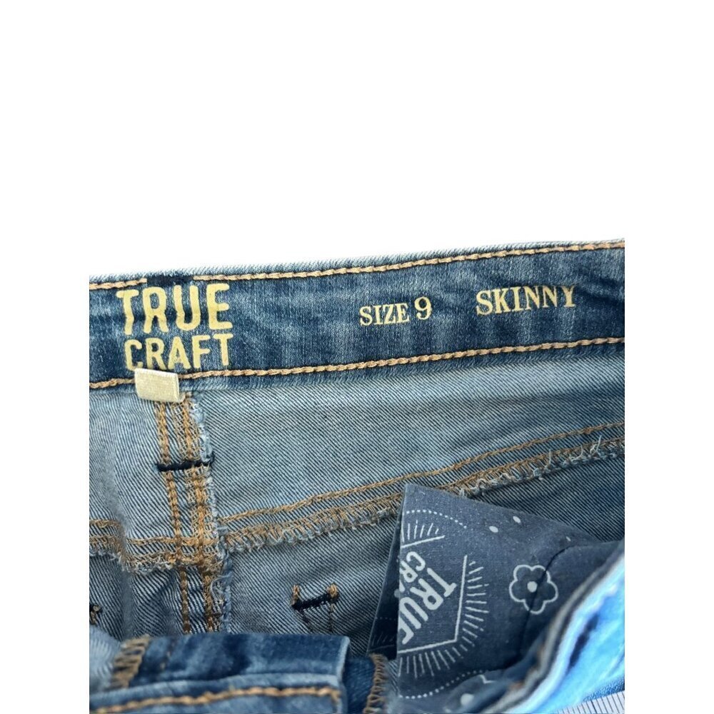 True Craft Women's Blue Distressed Skinny Jeans - Picture 3 of 7